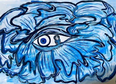 绘画 标题为“Eye of the storm” 由Valeria Pogliani (V.P.), 原创艺术品, 水彩