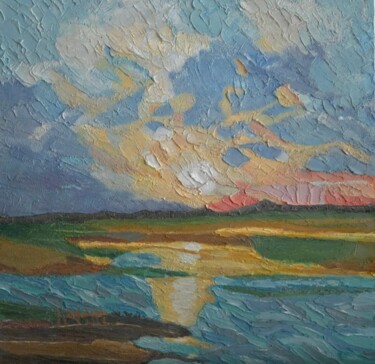 Ζωγραφική με τίτλο "Breath of Sky" από Demi Dram, Αυθεντικά έργα τέχνης, Ακρυλικό