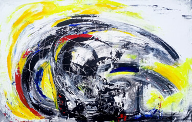 Painting titled "Абстрактна картина…" by Yuliya Martynenko, Original Artwork, Acrylic Mounted on Other rigid panel