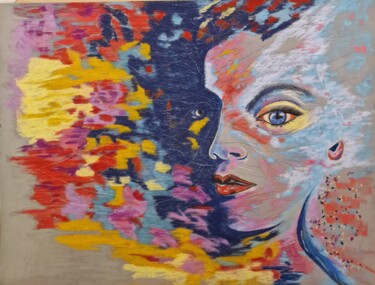 "Vibrante" başlıklı Resim Chantal Reveau (Alys) tarafından, Orijinal sanat, Pastel Karton üzerine monte edilmiş
