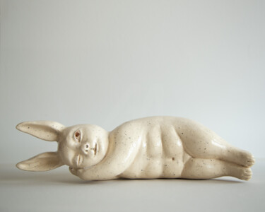 Escultura intitulada ""Ware Rabbit" -  Ce…" por Ivan Grodzenskyi, Obras de arte originais, Cerâmica
