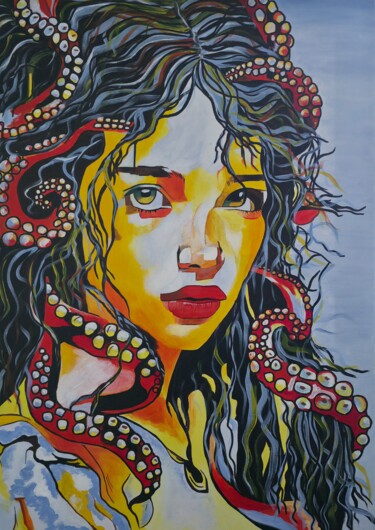 Painting titled "Octopus Tentacles (…" by Tanya Anisimova, Original Artwork, Acrylic