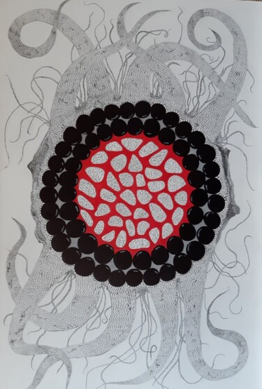 Картина под названием "Ego" - Anna Bogdasarova, Подлинное произведение искусства, Акрил