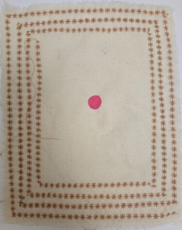 Peinture intitulée "Point of attention" par Irene Lak, Œuvre d'art originale, Broderie