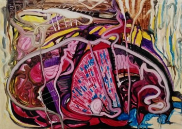 Peinture intitulée "蝶 -Butterfly" par Ling Li Cao, Œuvre d'art originale, Huile