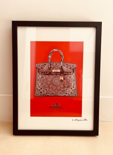 Fotografia zatytułowany „Tableau Hermès” autorstwa Elisabeth D'Equainville, Oryginalna praca, Fotomontaż Zamontowany na Kart…