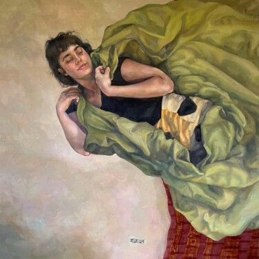 Pintura titulada "“THE SLEEPING BEAYT…" por Dimitrios Krapsitis, Obra de arte original, Oleo