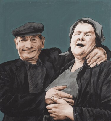 Impressões e gravuras intitulada "Two" por Dmitry Vrubel, Obras de arte originais, Impressão digital