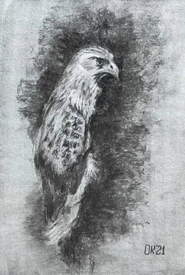 Pintura intitulada "Born of smoke and s…" por Olga Kaskevych, Obras de arte originais, Carvão