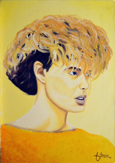 Ζωγραφική με τίτλο "La lionne" από Jacques Maupas, Αυθεντικά έργα τέχνης, Λάδι Τοποθετήθηκε στο Ξύλινο φορείο σκελετό