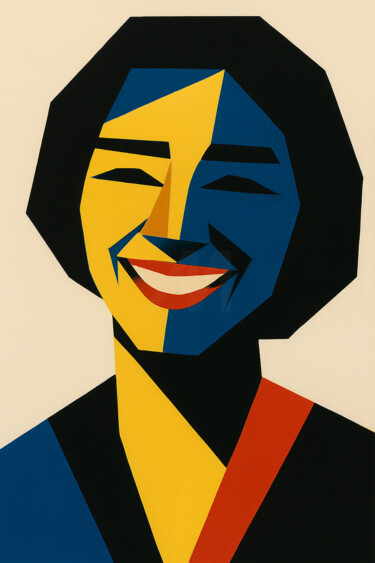 Digital Arts titled "Hard-Edge Figurativ…" by Alberto Capitani, Original Artwork, AI generated image