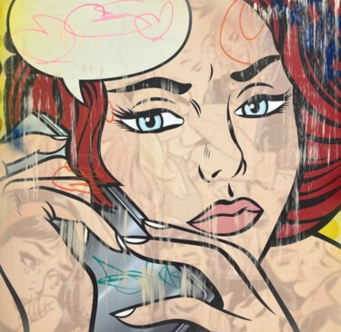 "Graffiti Girl (on i…" başlıklı Tablo James Dillon Wright (Dillon Boy) tarafından, Orijinal sanat, Akrilik