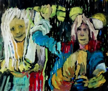 Painting titled "Live rock 02" by Francisco Santos, Original Artwork, Acrylic