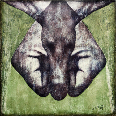 绘画 标题为“ECLIPSE OF FORCES” 由Gill Borghesi, 原创艺术品, 颜料 安装在木板上