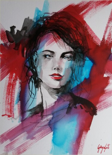 图画 标题为“young girl 123” 由Giorgio Gosti, 原创艺术品, 墨