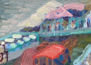 Pintura titulada "Restaurant from Ric…" por Georgina Rey, Obra de arte original, Oleo