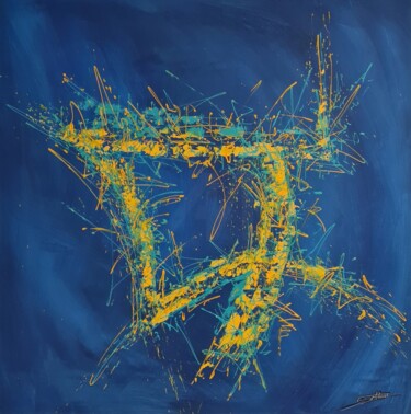 "LES PROFONDEURS SIL…" başlıklı Tablo Eric Delahaye (EriK BLACK) tarafından, Orijinal sanat, Akrilik Ahşap Sedye çerçevesi ü…