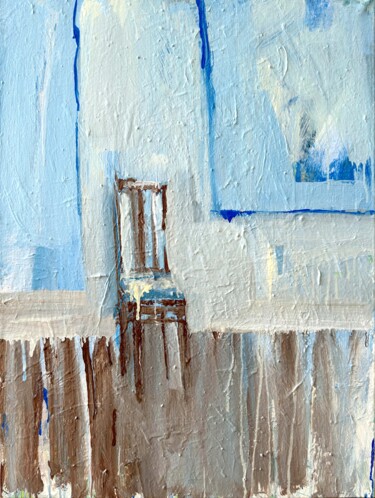 Schilderij getiteld "Absent Figure" door Zakhar Shevchuk, Origineel Kunstwerk, Acryl Gemonteerd op Frame voor houten brancard