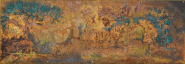 Peinture intitulée "Luogo ritrovato (Ru…" par Milena Nicosia, Œuvre d'art originale, Cire Monté sur Panneau de bois