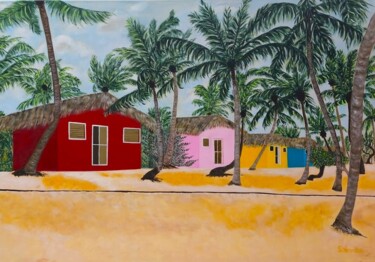 "Plage de Catalina" başlıklı Tablo Coralie Chevalier tarafından, Orijinal sanat, Akrilik Ahşap Sedye çerçevesi üzerine monte…