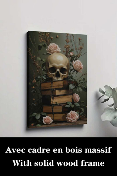 "Vintage Gothic Book…" başlıklı Baskıresim 江华 梁 tarafından, Orijinal sanat, Mürekkep püskürtmeli Ahşap Sedye çerçevesi üzeri…