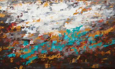 Malarstwo zatytułowany „Modern Industrial” autorstwa Hilary Winfield, Oryginalna praca, Akryl Zamontowany na Drewniana rama…