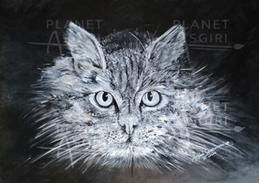 Ζωγραφική με τίτλο "Night Vision" από Asgiri Seneviratne, Αυθεντικά έργα τέχνης, Ακρυλικό Τοποθετήθηκε στο Ξύλινο φορείο σκε…