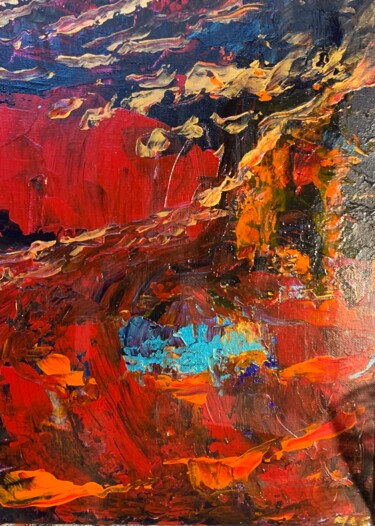 Pintura titulada "Coeur vaillant" por Muriel Maglioli, Obra de arte original, Acrílico Montado en Bastidor de camilla de mad…