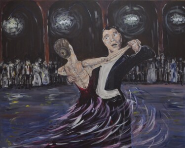 绘画 标题为“Dernier dance” 由Vladimir Lebedev, 原创艺术品, 丙烯 安装在木质担架架上