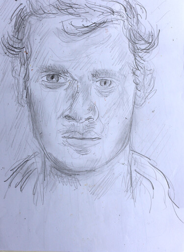 Рисунок под названием "Young painter d'apr…" - Jean Mirre, Подлинное произведение искусства, Карандаш