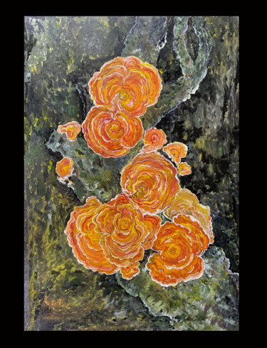 Painting titled "Singharaja Mushrooms" by Asgiri Seneviratne, Original Artwork, Acrylic