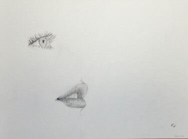 Tekening getiteld "L'infinie féminité,…" door Eric Delaite, Origineel Kunstwerk, Grafiet