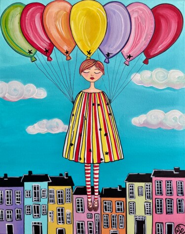 Peinture intitulée "Naive Art Painting…" par Samiya Rani, Œuvre d'art originale, Acrylique Monté sur Châssis en bois