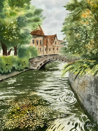 "Silence of the Old…" başlıklı Tablo Nataliya Gulina tarafından, Orijinal sanat, Suluboya