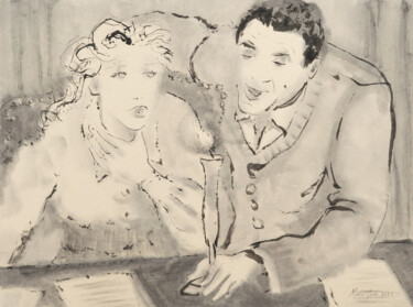 Dibujo titulada "The soul of the fla…" por Marcel Garbi, Obra de arte original, Tinta