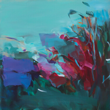 Peinture intitulée "Depths of nature" par Ute Laum, Œuvre d'art originale, Acrylique Monté sur Châssis en bois