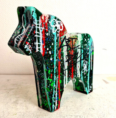 Γλυπτική με τίτλο "Sculpture Cheval Da…" από Pvettese, Αυθεντικά έργα τέχνης, Σπρέι βαφής