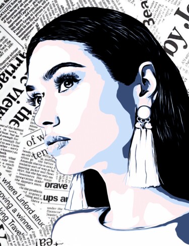 "Female Portrait #5" başlıklı Dijital Sanat Olga Guseva tarafından, Orijinal sanat, 2D Dijital Çalışma