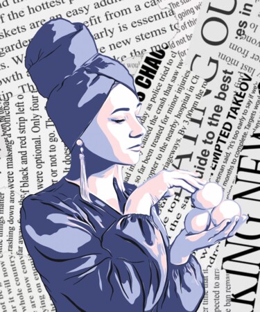 "Female Portrait #11" başlıklı Dijital Sanat Olga Guseva tarafından, Orijinal sanat, 2D Dijital Çalışma