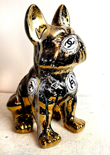 Sculpture titled "Sculpture Bulldog S…" by Pvettese, Original Artwork, Spray paint