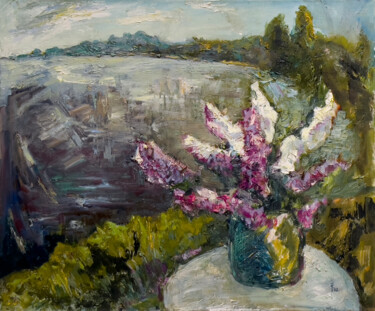 Peinture intitulée "Bouquet of lilacs b…" par Sasha Tovstik, Œuvre d'art originale, Huile