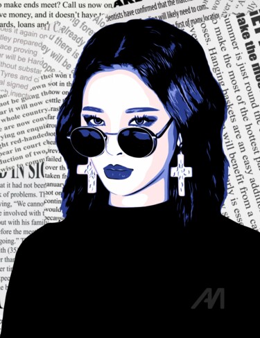 "Female Portrait #35" başlıklı Dijital Sanat Olga Guseva tarafından, Orijinal sanat, 2D Dijital Çalışma