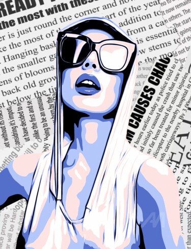 "Female Portrait #38" başlıklı Dijital Sanat Olga Guseva tarafından, Orijinal sanat, 2D Dijital Çalışma