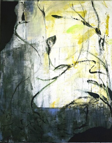 Painting titled "LARGO" by Maija Vanhatapio, Original Artwork, Acrylic Mounted on Wood Stretcher frame