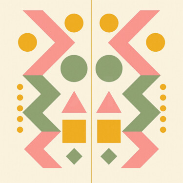 Arts numériques intitulée "Équilibre Chromatiq…" par Yahya Ahssaini, Œuvre d'art originale, Peinture numérique