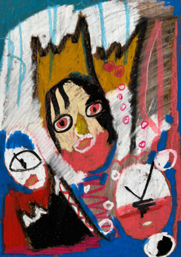 Schilderij getiteld ""Gingerbread Man" A…" door Evgeniya Minina Zhemi, Origineel Kunstwerk, Pastel