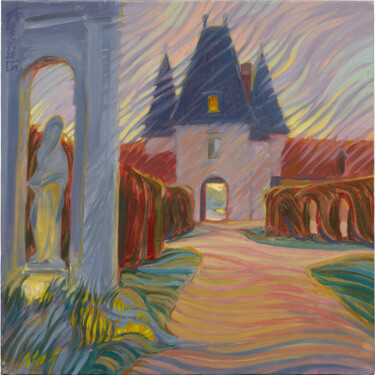 "La porte ouverte au…" başlıklı Tablo Konoko tarafından, Orijinal sanat, Petrol Karton üzerine monte edilmiş