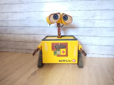 Sculpture intitulée "Wall-E Wooden Robot…" par Woodartizan Opm, Œuvre d'art originale, Bois