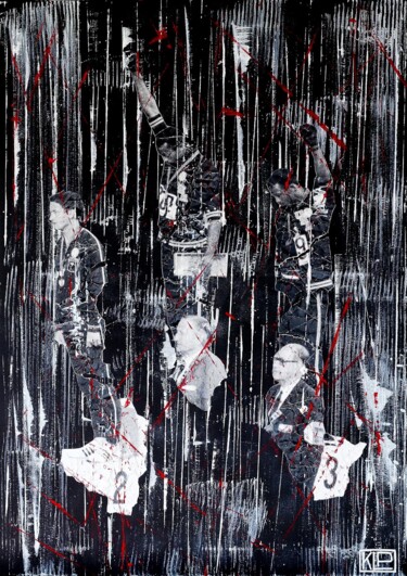 Collages titulada "One Road to Freedom" por Klp, Obra de arte original, Collages Montado en Bastidor de camilla de madera