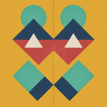 Arts numériques intitulée "Miroir Solaire” / S…" par Yahya Ahssaini, Œuvre d'art originale, Peinture numérique